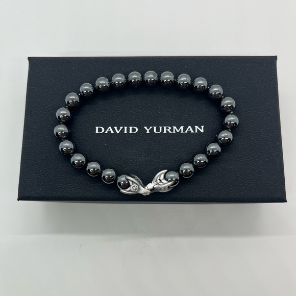 David Yurman hematite spiritual bead bracelet 8mm - Picture 3 of 5